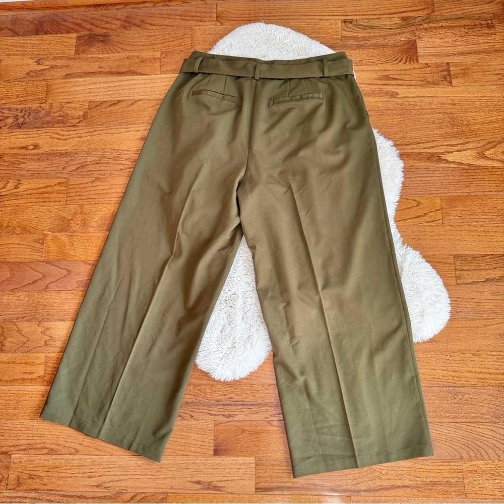 Eloquii || Green Wide Leg Pants || Tie belt || size 16 - Picture 3 of 8